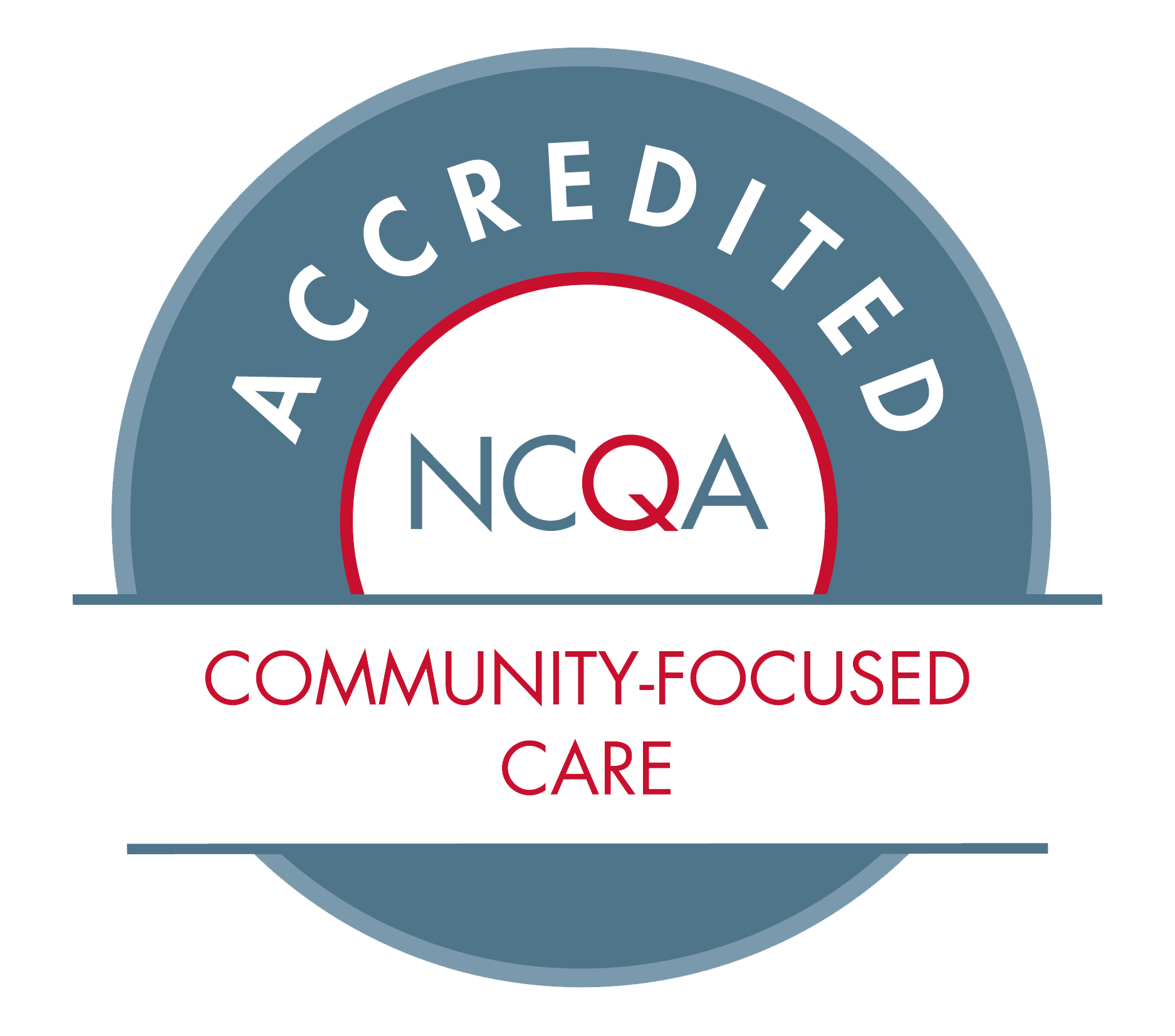 Community-focused care accreditation seal NCQA